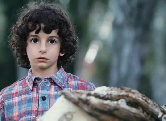 Image similar to film still of Finn Wolfhard as Elliot in ET 1982