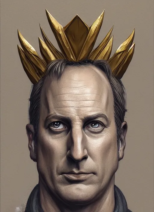 Prompt: symmetry!! portrait of bob odenkirk in cement, with a gold laurel wreath on head, dramatic rendering, fantasy, medieval wear, intricate, elegant, highly detailed, digital painting, artstation, concept art, smooth, sharp focus, illustration, art by artgerm and greg rutkowski