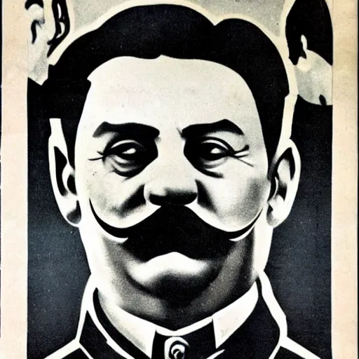 Image similar to viktor orban with a stalin moustache on soviet election poster, 1 9 2 0 s, beautiful