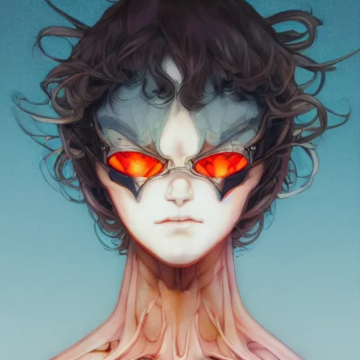 Image similar to prompt : magma character portrait soft light painted by james jean and katsuhiro otomo and erik jones, inspired by evangeleon anime, smooth face feature, intricate oil painting, high detail illustration, sharp high detail, manga and anime 1 9 9 9