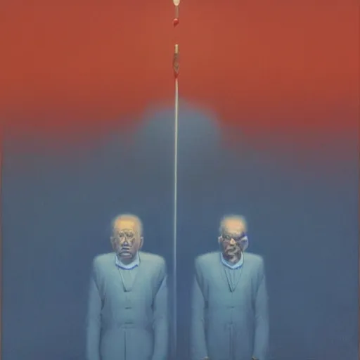 Image similar to Joe Biden. Paucity. Zdzisław Beksiński