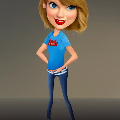 Prompt: Taylor Swift as a chick in the Pixar movie by John Lasseter