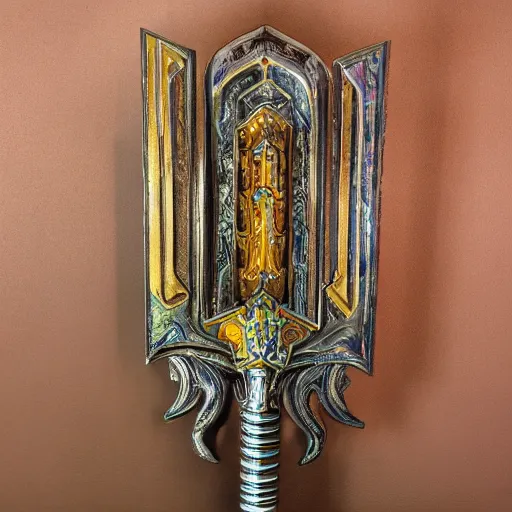 Image similar to ornate bismuth longsword