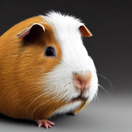 Prompt: realistic 3 d render of a guinea pig