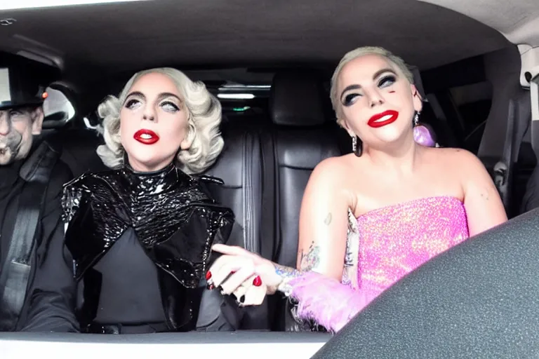 Image similar to lady gaga and judy garland carpool karaoke