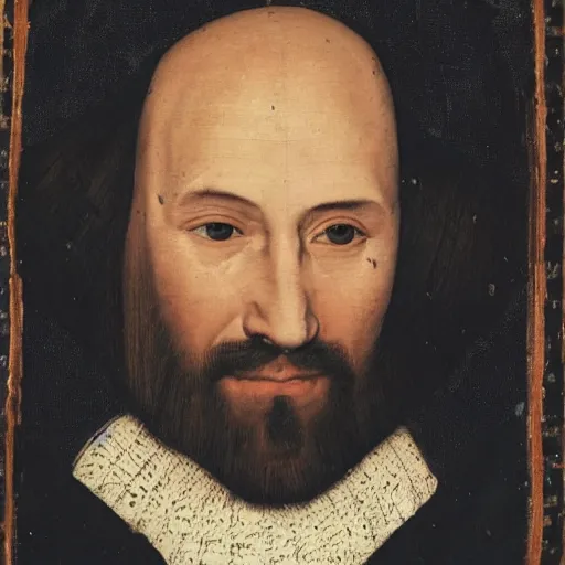 Prompt: medieval nobleman, bald with a black beard and a serious look on his face.