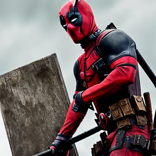 Prompt: Deadpool in the Vikings 4K quality super realistic