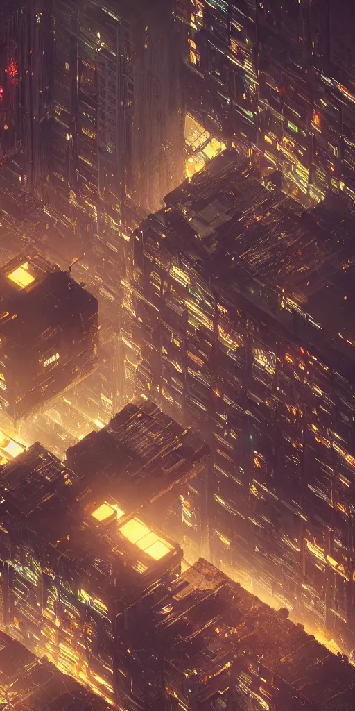 Image similar to a sentient cube destroying a dystopian city, cyberpunk, sharp focus, dynamic lights, still, photograph, hyper realistic, masterpiece, octane render, rendered, 3 d, cinematic, cinematic lighting, dramatic lighting, highly detailed, intricate details, texture, cinematic composition, wide shot, by donglu yu and kevin jick and eddie del rio