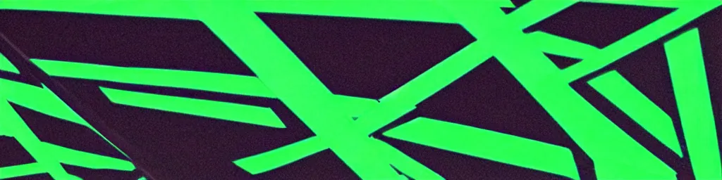 Image similar to glowing green lines, jagged edges, sharp lines, contrast, rocks, stylistic, glowing, straight lines