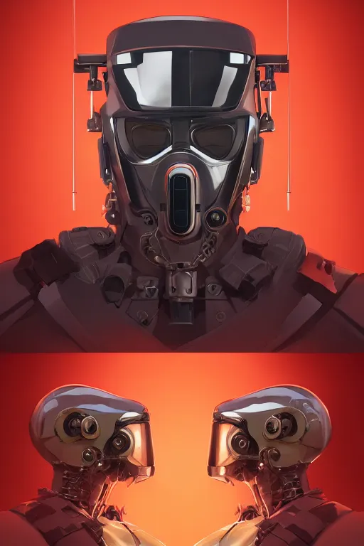 Image similar to robot ninja mask helmet metal gear solid training suit swat commando, aesthetic octane render, 8 k hd resolution, by ilya kuvshinov and cushart krentz and gilleard james, by carl warner and jim woodring, trending on artstation : 1. 5, sweet joy harmony color scheme