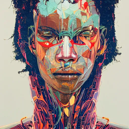 Image similar to portrait soft light painted by james jean and katsuhiro otomo and erik jones and conrad roset, inspired by shaka zulu science fiction, smooth face feature, intricate oil painting, sharp high detail illustration, - c 1 2