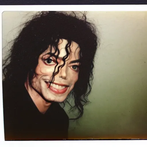 Image similar to polaroid photo of michael jackson in vietnam