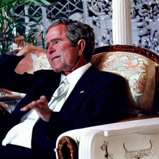 Image similar to ! dream still of george bush as tony montana