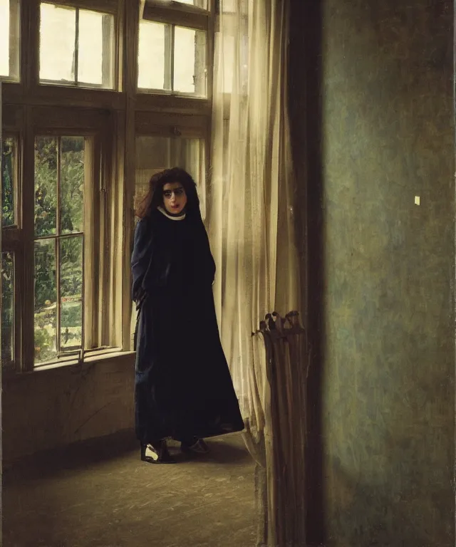 Prompt: a color photograph of persian young woman in her workplace, by nan goldin, out of place, intense, bold, exaggerated, over proportion, painted over by andrew wyeth, hyperrealistic, ultra sharp, extra details, ultra high quality,