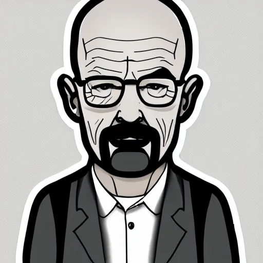 Prompt: walter white, vectorized