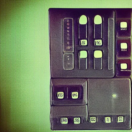 Prompt: retro futuristic keypad