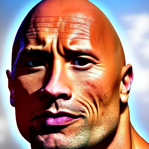 Image similar to dwayne the rock johnson's face on the body of a kangaroo