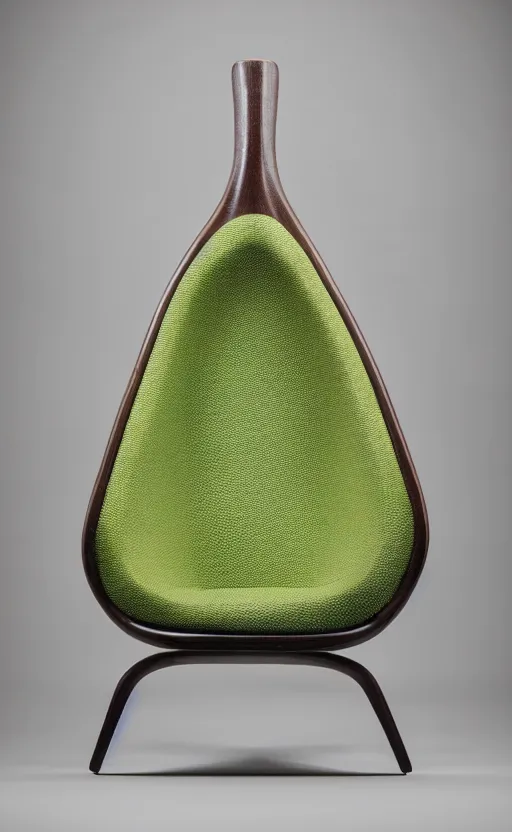 Image similar to an avocado chair, furniture concept photo!!, 8k!!,amazing quality!!