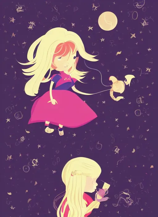 Image similar to little girl, toddler, with long blonde hair on halloween. clean cel shaded vector art. shutterstock. behance hd by lois van baarle, artgerm, helen huang, by makoto shinkai and ilya kuvshinov, rossdraws, illustration, art by ilya kuvshinov