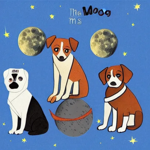 Image similar to dogs on the moon