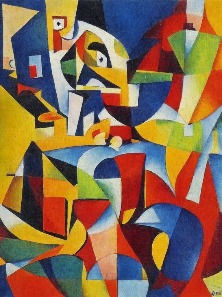 Image similar to a cubism painting by louis lozowick,