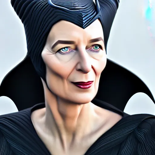Prompt: Christine Lagarde as Maleficent, digital art, cgsociety, artstation, trending, 4k