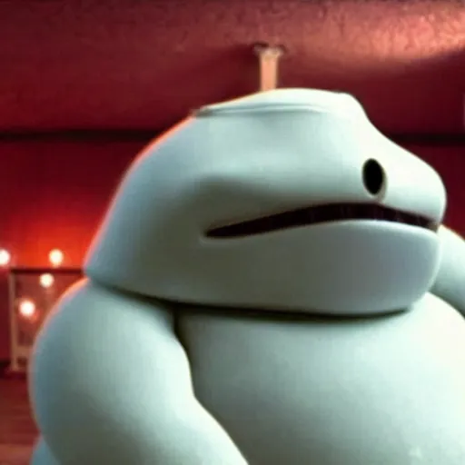 Prompt: “ baymax in horror movie, terrifying, rated r ”