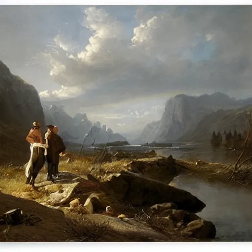 Prompt: the last selfie on the earth by achenbach, andreas