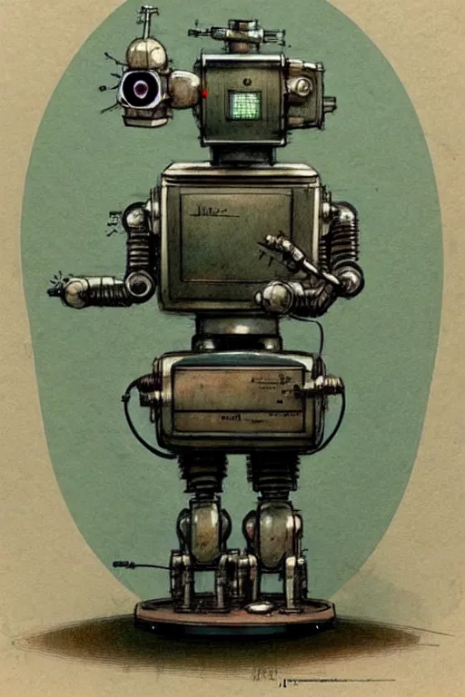 Image similar to (((((1950s robot science . muted colors.))))) by Jean-Baptiste Monge !!!!!!!!!!!!!!!!!!!!!!!!!!!