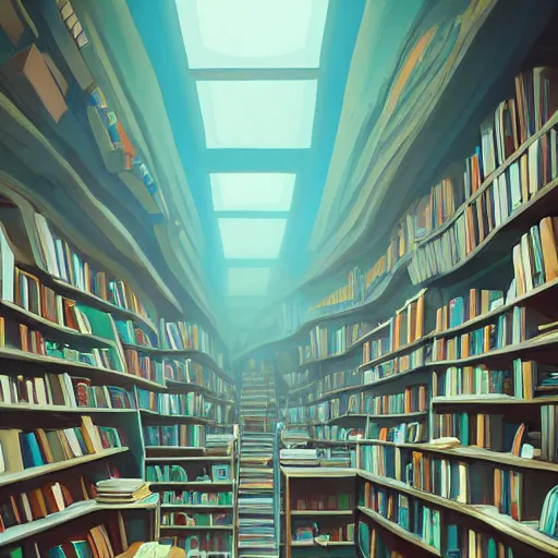 Image similar to inside an empty book store, lush, studio ghibli, sylvain sarrailh, cinematic light, majestic, concept art, volumetric lighting, magic atmospheric, 8 k, wide angle, epic composition, award winning, artstation