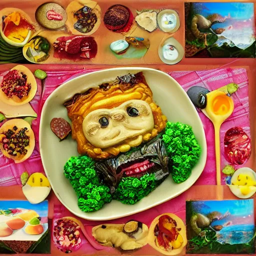 Image similar to surrealism food