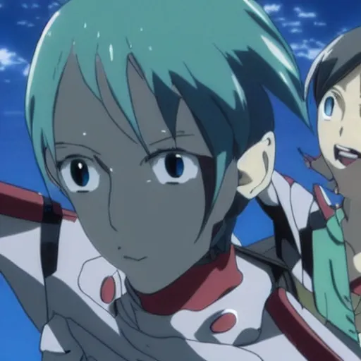 Image similar to still from the anime eureka seven, cinematic