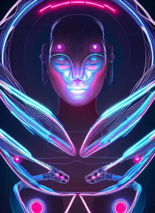 Image similar to symmetry!! portrait of three legged alien hybrid, tech wear, scifi, glowing lights!! intricate elegant, highly detailed, digital painting, artstation, concept art, smooth, sharp focus, illustration
