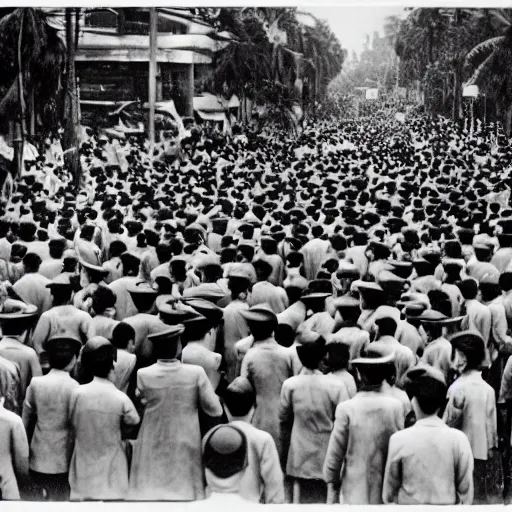 Image similar to japanese invasion of manila, historical photo, realistic
