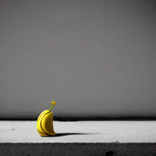 Prompt: solitary banana. loneliness.