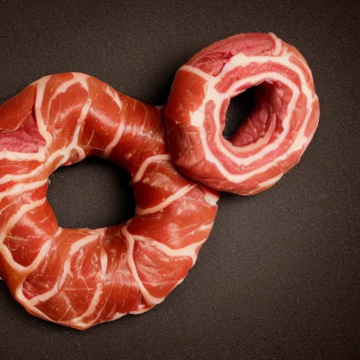 Prompt: torus made of meat