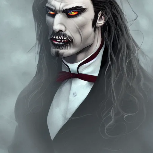 Prompt: Jared Lato as dracula highly detailed, detailed face, digital art, trending on artstation