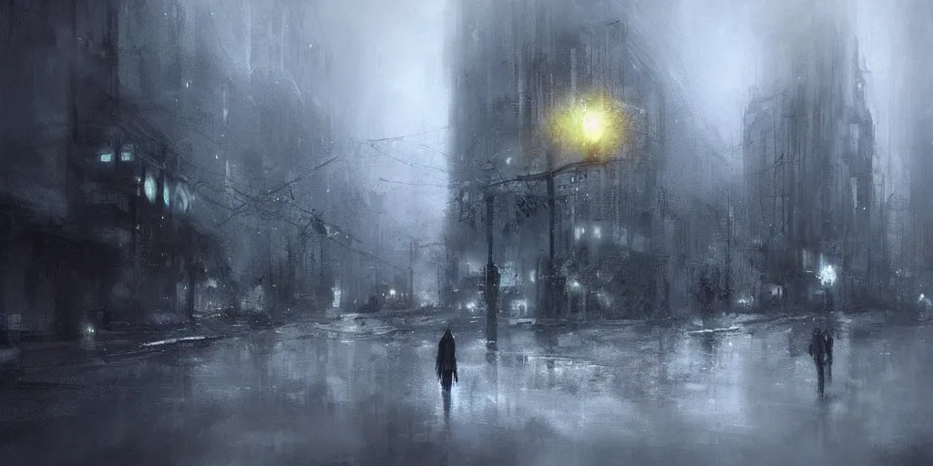 Image similar to city of sad shadows, digital art by chris cold, - h 6 4 0