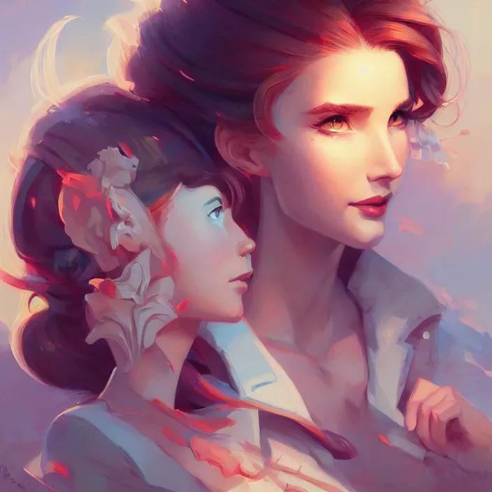 Image similar to emmaroberts illustrated artgerm stephenbliss gregrutkowski, loish rhads makotoshinkai loisvanbaarle, ilyakuvshinov rossdraws detailed amazing super ornate intricate filmic conflictingcolortone softshadowing