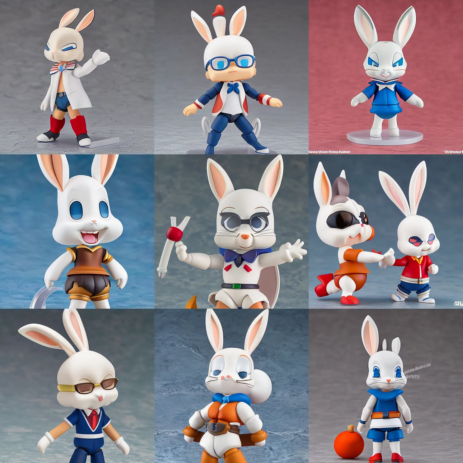 Prompt: bugs bunny, nendoroid, figurine, detailed product photo