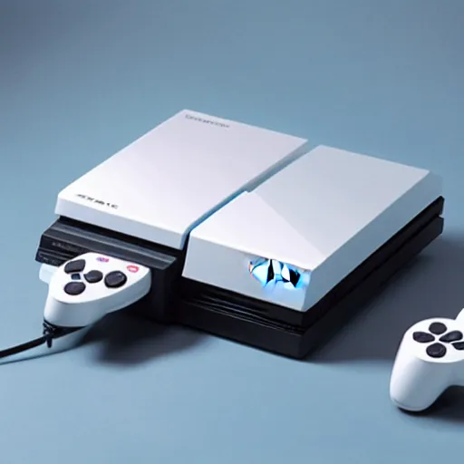 Image similar to promotional photo of the playstation two made by nintendo