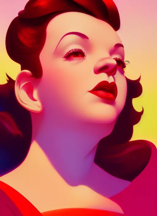 Prompt: side profile centered painted portrait, judy garland as dorothy, matte painting concept art, art nouveau, beautifully backlit, swirly vibrant color lines, fantastically gaudy, aesthetic octane render, 8 k hd resolution, by ilya kuvshinov and cushart krentz and gilleard james