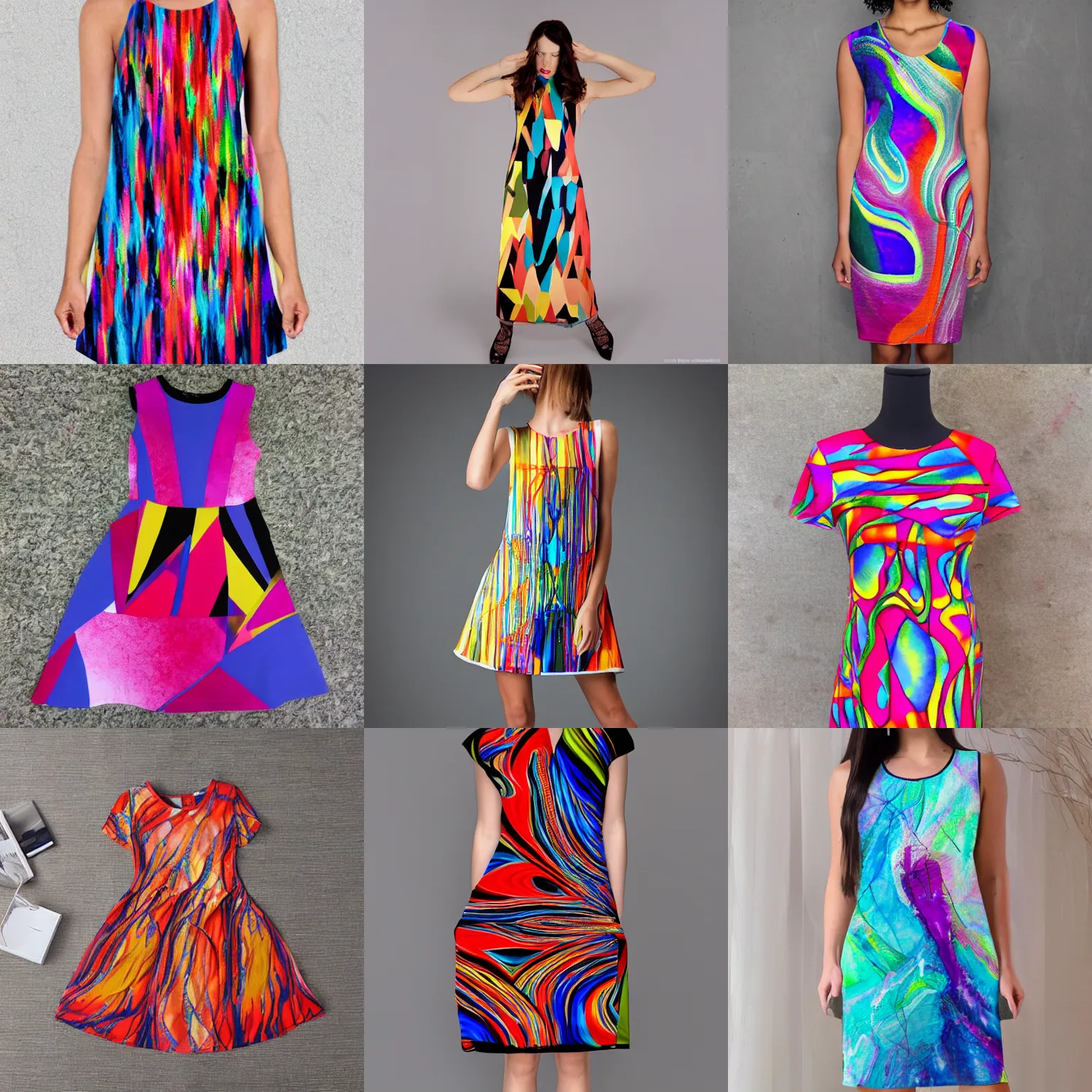 Prompt: abstract art dress