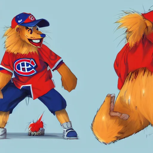 Image similar to anime Portrait of Youppi the Habs Montreal Canadiens Mascot as a very cute powerful and friendly pokemon, highly detailed anime, high evolution, 1990s, legendary, smooth, sharp focus, dynamic lighting, intricate, trending on ArtStation, illustration pokemon, art by WLOP