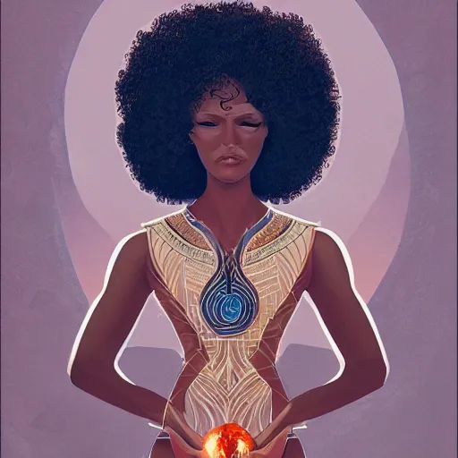 Image similar to a brown skinned woman as a firebender, brown curly hair, elegant, intricate, digital painting, artstation, concept art, smooth, sharp focus, illustration, salvador dali, ancient egypt, art deco, garden, diamonds