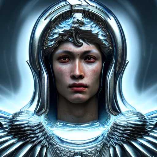 Prompt: archangel micheal by tsuyoshi nagano, illustration, cinematic lighting, hyperdetailed, 8 k, symmetrical, face enhance, elegant, fantasy, frostbite 3 engine, cryengine, dof, trending on artstation, digital art, crepuscular ray