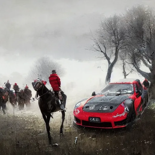 Image similar to jakub rozalski