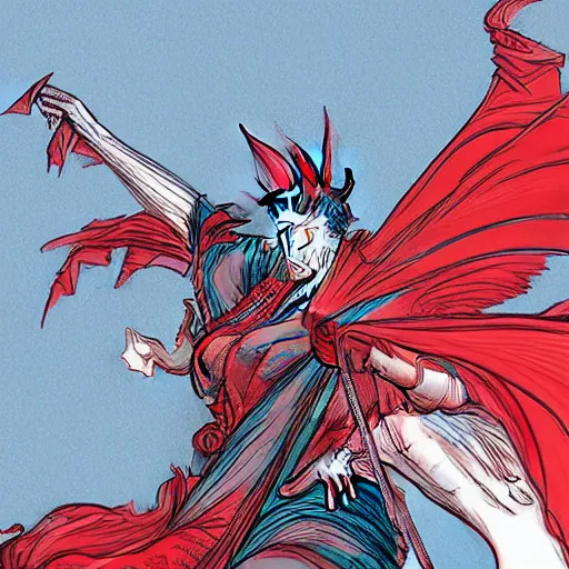 Image similar to Lady Liberty riding the red dragon of 龙, illustration, concept art, in the style of Arthur Adams