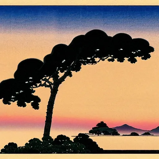 Prompt: the sunrise,UI,Kawase Hasui