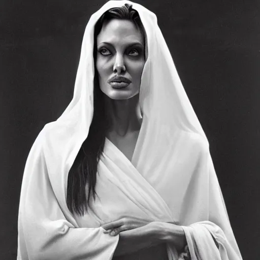 Image similar to an amazing award winning photo of angelina jolie as mary magdalene